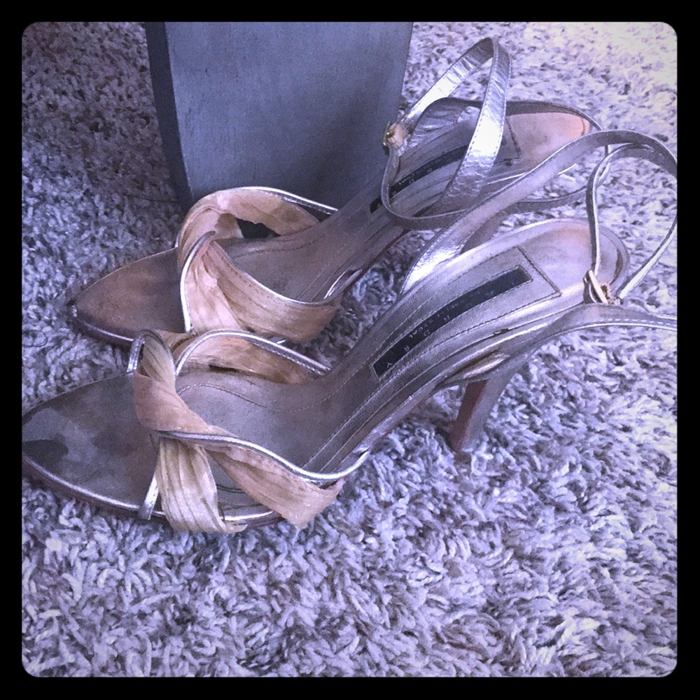 Laundry 2.5 inch bronze heels